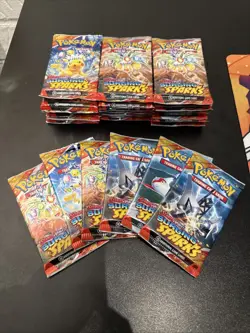 Pokemon TCG Scarlet & Violet Surging Sparks Booster Pack Lot of 36 Sealed - Image 1
