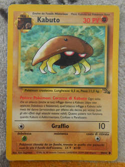 KABUTO 30 PV 50/62 - FOSSILE - CARTE POKEMON - TRES BON ETAT - ITALIEN - Image 1