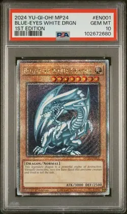 YUGIOH PSA 10 Blue-Eyes White Dragon MP24-EN001 QCR 1st Edition *3091 SDK ART - Image 1