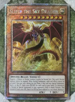 YuGiOh SLIFER THE SKY DRAGON Platinum Secret Rare RA03-EN244 - Image 2