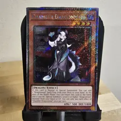 Yugioh! TCG - Chamber Dragonmaid - Platinum Secret Rare - RA04-EN032 - Stampede - Image 1