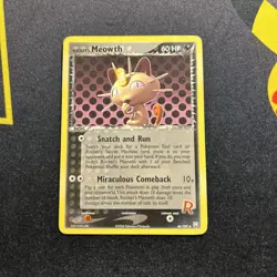 Rocket’s Meowth 46/109 PL -Vintage Pokemon Card- EX Team Rocket Returns (7q) - Image 1