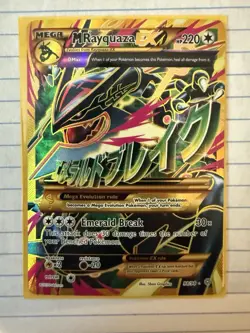Pokemon Mega Rayquaza EX Holo Full Art Ultra Rare Card Ancient Origins 98/98 LP - Image 1