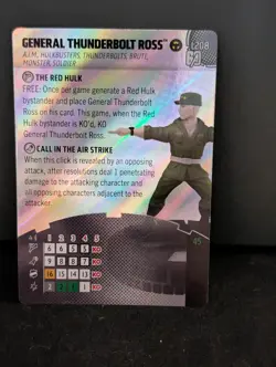 Heroclix GENERAL THUNDERBOLT ROSS - L208 LEGACY CARD Avengers 60th Anniversary - Image 1