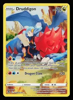Druddigon TG09/TG30 Ultra Rare Silver Tempest Pokemon Card - Image 1