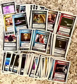 Star Trek The Next Generation CCG 1E White Border 1994 Lot Of 142 Cards + Box - Image 1