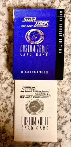 Star Trek The Next Generation CCG 1E White Border 1994 Lot Of 142 Cards + Box - Image 2