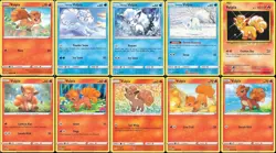 Alolan Vulpix & Vulpix - Pokemon x10 Card - Big Lot Team Up Lost Thunder 27/147 - Image 1