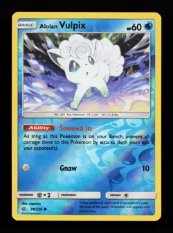 Alolan Vulpix 39/236 Common SM - Cosmic Eclipse Reverse Holo Pokemon Card - Image 1