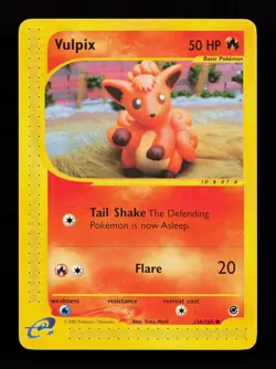 Vulpix 136/165 Yuka Morii Common Expedition Pokemon Card - Image 1