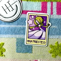 Pokemon Waterproof Vinyl Sticker | Tarot Card Themed Pokemon Priestess Gardevoir - Image 1