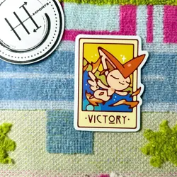 Pokemon Waterproof Vinyl Sticker | Tarot Card Themed Pokemon Victory Victini - Image 1