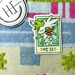 Pokemon Waterproof Vinyl Sticker | Tarot Card Themed Pokemon The Sky Shaymin - Image 1