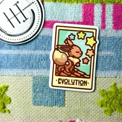 Pokemon Waterproof Vinyl Sticker | Tarot Card Themed Pokemon Evolution Eevee - Image 1