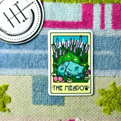 Pokemon Waterproof Vinyl Sticker | Tarot Card Themed Pokemon Meadow Bulbasaur - Image 1