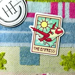 Pokemon Waterproof Vinyl Sticker | Tarot Card Themed Pokemon The Empress Latias - Image 1