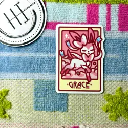 Pokemon Waterproof Vinyl Sticker | Tarot Card Themed Pokemon Grace Sylveon - Image 1
