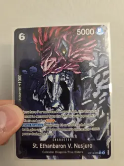 St. Ethanbaron V. Nusjuro OP13-080 Alt Art Red Text One Piece Card Rare - Image 1