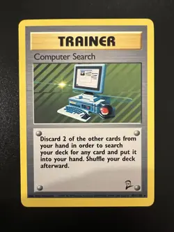Computer Search 101/130 Base Set 2 2000 Pokemon Card Rare NM - Image 1