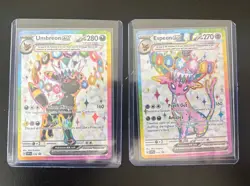 Prismatic Figurine Promo Cards | Umbreon 176 And Espeon 175 - Image 1