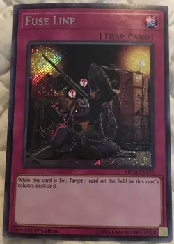 YuGiOh! Fuse Line Trap Card MP18-EN155 1st Edition Secret Rare M/NM 1996 - Image 1
