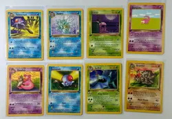 Pokemon Vintage Fossil 1st Edition 8 Card Set BuilderGroup NM WotC 1999 Non Holo - Image 1