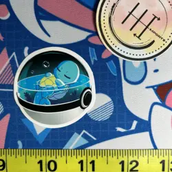 Pokemon Waterproof Vinyl Pokeball Art Sticker | Squirtle Pokemon Cute - Image 1
