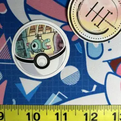 Pokemon Waterproof Vinyl Pokeball Art Sticker | Magnemite Pokemon Cute - Image 1