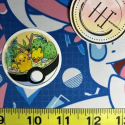 Pokemon Waterproof Vinyl Pokeball Art Sticker | Pikachu Pokemon Cute - Image 1