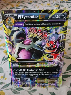 POKEMON MEGA M TYRANITAR EX (43/98) JUMBO/OVERSIZED SIZE 2015 - Image 1