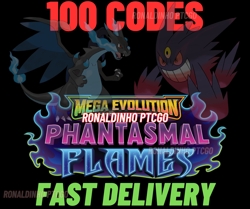 100x Phantasmal Flames Codes Booster Pokemon TCG LIVE - PTCGL - SENT FAST - Image 1