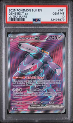 PSA 10 Genesect ex 161 - Pokemon Black Bolt Ultra Rare - Image 1