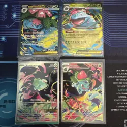 Mega Venusaur EX 155 Bulbasaur 133 Stamped Ivysaur 134 Mega Evolutions Pokemon - Image 1