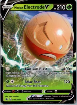 Pokemon TCG Hisuian Electrode V SWSH294/307 SWSH Black Star Promos NM - Image 1