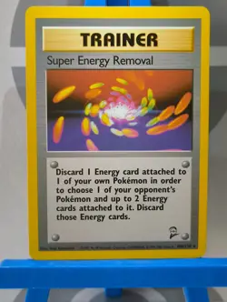 Super Energy Removal 108/130 WOTC Base Set 2 2000 Pokemon TCG Rare Trainer LP/NM - Image 2