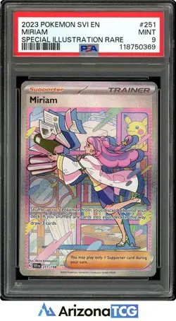 Pokemon 2023 Miriam 251/198 Full Art SIR Scarlet & Violet PSA 9 - Image 1