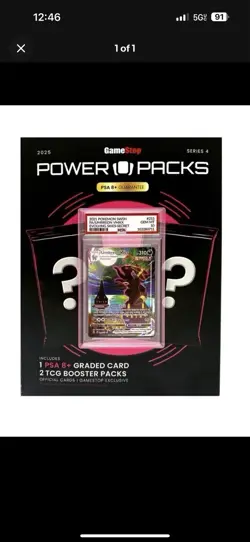 GameStop Power Pack Series 4 - PSA 8+ Graded Card + 2 Booster Packs - Brand New! - Image 1
