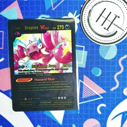 Pokemon Drapion VStar Black & Gold Foil Holo Textured Fan Art Card Nintendo - Image 1