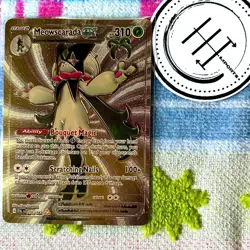 Pokemon Meowscarada EX Gold Foil Holo Textured Fan Art Card Nintendo - Image 1