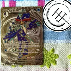 Pokemon Quaquaval EX Gold Foil Holo Textured Fan Art Card Nintendo - Image 1
