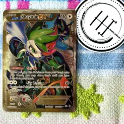 Pokemon Shaymin EX Gold Foil Holo Textured Fan Art Card Nintendo - Image 1