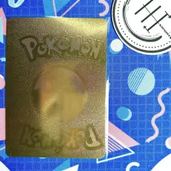 Pokemon Ash Ketchum VMax Gold Foil Holo Textured Fan Art Card Nintendo - Image 2