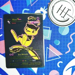 Pokemon Mew Vmax Black & Gold Foil Holo Textured Fan Art Card Nintendo - Image 1
