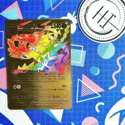 Pokemon Eternatus VMax Gold Foil Holo Textured Fan Art Card Nintendo - Image 1