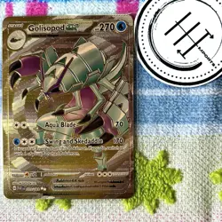 Pokemon Golisopod EX Gold Foil Holo Textured Fan Art Card Nintendo - Image 1