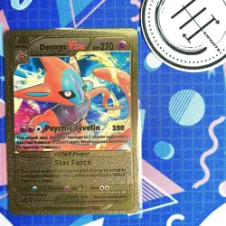 Pokemon Deoxys VStar Gold Foil Holo Textured Fan Art Card Nintendo - Image 1