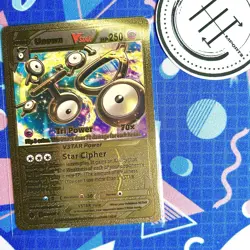 Pokemon Unknown VStar Gold Foil Holo Textured Fan Art Card Nintendo - Image 1