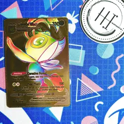 Pokemon Celebi VMax Gold Foil Holo Textured Fan Art Card Nintendo - Image 1