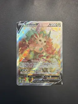 Pokemon TCG Leafeon v Evolving Skies Holo Ultra Rare Card 167/203 Mint Condition - Image 1