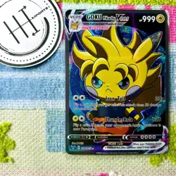 Goku Pikachu VCOS Pokemon Card Holo Cosplay ART - Image 1